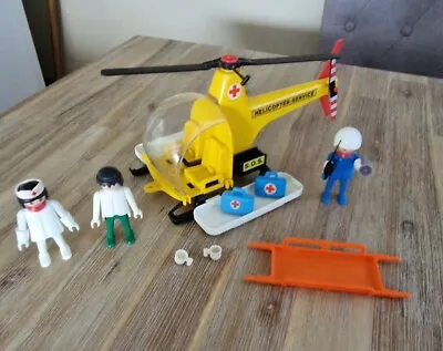 Buy Vintage 1970s Playmobil Rescue Helicopter With Figures • 8.99£