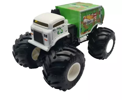 Buy Garbage Truck Monster Trucks Hot Wheels 1:24 Green White Will Trash All • 9.50£