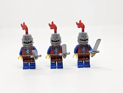 Buy Lego Lion Knight Castle Minifigure Army With Red Plume X3 New (m5) • 17.99£