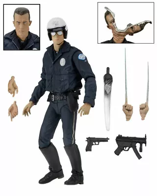 Buy Terminator 2 Ultimate T-1000 (Motorcycle Cop) Action Figure Neca - Official • 44.95£
