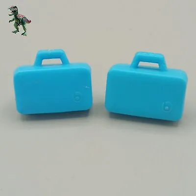 Buy X2 Playmobil Blue Briefcase Suitcase Travel Car Plane 3139 3141 3133 3210... • 2.05£