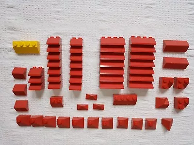 Buy VINTAGE 1970s LEGO -  57 ASSORTED RED PITCHED ROOF BLOCKS / TILES / RIDGES • 5.99£