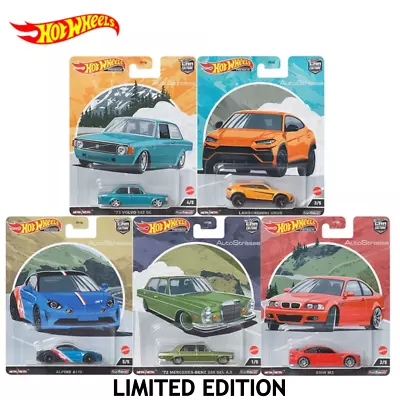 Buy Hot Wheels CAR CULTURE AUTOSTRASSE MERCEDES BMW VOLVO ALPINE SET OF 5  IN STOCK • 10.20£