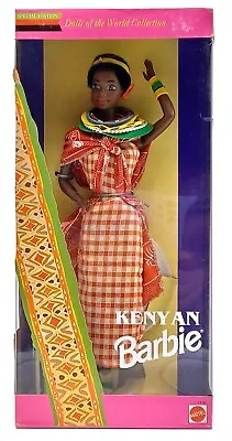 Buy DotW Kenyan Barbie Doll / Dolls Of The World / 1993 / Mattel 11181, NrfB, Original Packaging • 46.21£