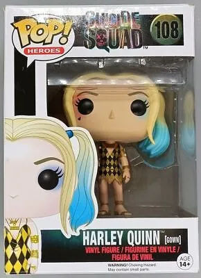 Buy Funko POP #108 Harley Quinn (Gown) - DC Suicide Squad Damaged Box With Protector • 19.99£