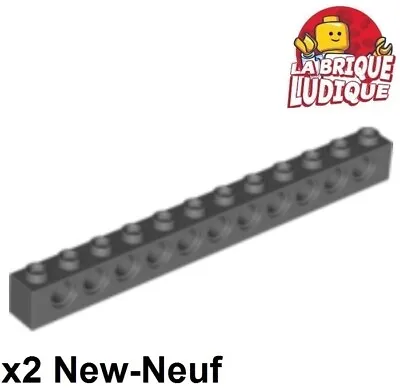Buy Lego Technic 2x Brick 1x12 Hole Dark Grey/Dark Bluish Gray 3895 New • 2.64£