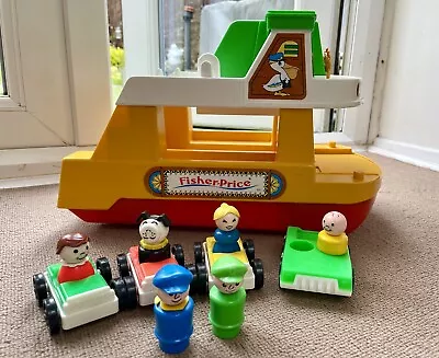 Buy Vintage Fisher Price Car Ferry + Little People & Cars • 25£