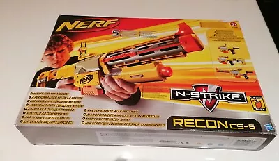 Buy Nerf Gun N-strike Recon CS-6, Darts Flashlight Iron Sight, Removable Long Stock • 12£