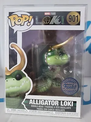 Buy Funko Pop! Marvel Alligator Loki #901 Disney+ Funko Exclusive + Pop Protector.  • 24.99£