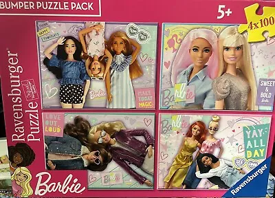 Buy Ravensburger 4 X 100 Bumper Puzzle Pack Barbie • 4.99£