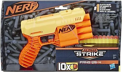 Buy NERF Alpha Strike Fang QS-4 Blaster With 10 Darts ! Hasbro • 6.90£