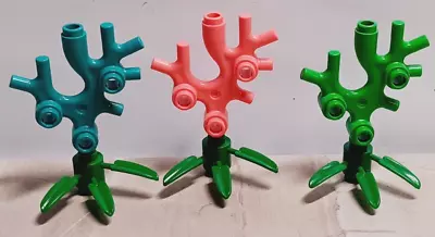 Buy New LEGO Ocean Coral Lot Of 3 Plants Water Leaves Fish Tank Food Under The Sea • 7.11£
