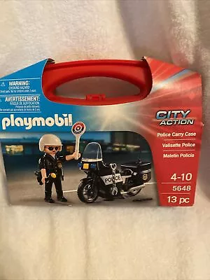 Buy Playmobil 5648 - City Action Police Motorbike Small Carry Case Sealed BNIB • 9.99£
