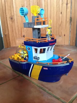 Buy Fisher-Price Imaginext Ocean Boat With Submarine Pod, In Very Good Condition • 16.99£