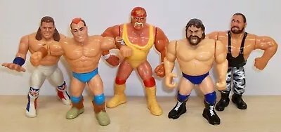 Buy Set Of 5 WWF Hasbro Wrestling Figures Inc. Hulk Hogan, Tatanka & British Bulldog • 19.99£