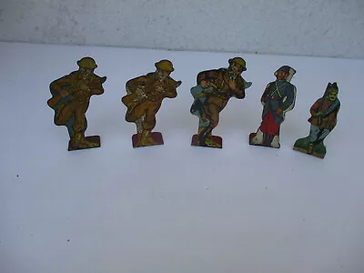 Buy Marx Tin Metal Toy Soldier Vintage Lot 2-D 4 Inch US Infantry French German • 41.25£