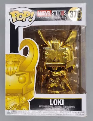 Buy Funko POP #376 Loki (Gold) Chrome Marvel Studios 10 Damaged Box With Protector • 14.99£
