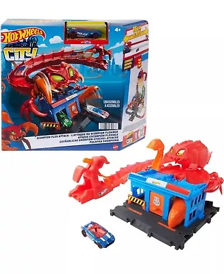 Buy Hot Wheels City Scorpion Flex Attack With One Toy Car NEW • 24.99£
