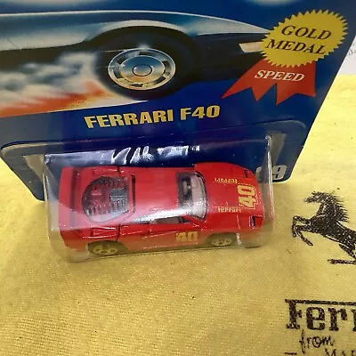 Buy Hot Wheels Ferrari F40 In Red Gold Medal Moc • 40£