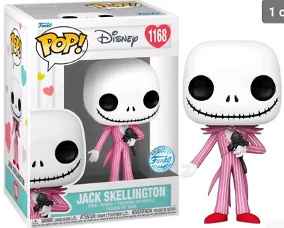 Buy FUNKO POP Jack Skellington #1168 (with Flowers) (pink) (Disney Expo 2022) NEW • 22.99£