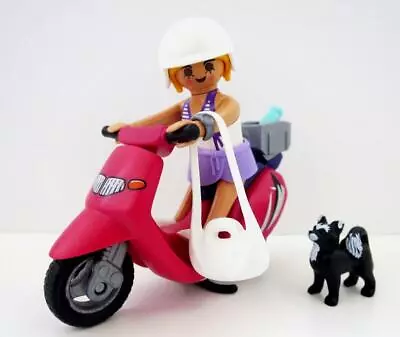 Buy Playmobil Scooter Motorbike & Girl Figure #9084 City Life Bike House Modern Lady • 5.40£