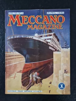 Buy 1930 Meccano Magazine #4 April 1930 Antique Toy Magazine Hornby • 2.57£