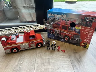 Buy Playmobil 5682 Fire Engine City Action Rescue Ladder Unit Lights & Sounds Boxed • 16.50£