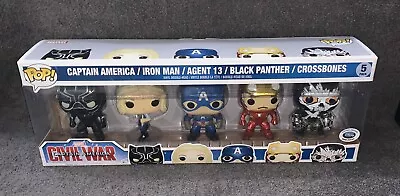 Buy Funko Pop Marvel - 5 Pack - Captain America Civil War - Disney Store Exclusive • 34.50£