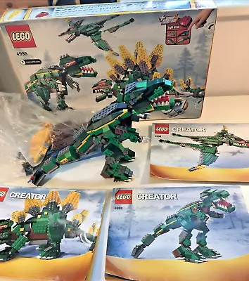 Buy Lego Creator 4998 3in1 T Rex Stegosaurus Pterodactyl Box Instructions Etc • 8.09£
