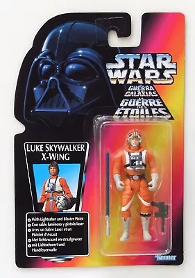 Buy Luke Skywalker X-wing Pilot, Short Saber/Short Tray 3.75  Figure Tri-logo 1996 • 13£