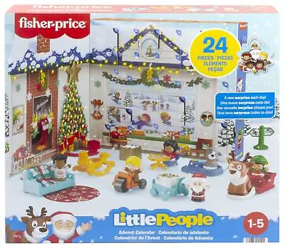 Buy Fisher-Price Little People Christmas Advent Calendar Pretend Play 24 Figures Set • 24.49£