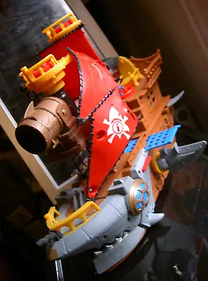 Buy Giant Mattel Imaginext Shark Bite Pirate Ship Toy Model Galleon Ofmd • 12.99£