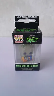 Buy Marvel I Am Groot With Cheese Puffs 2  Pocket Pop Keychain Vinyl Figure Funko • 8.99£