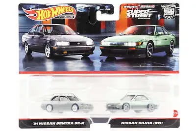 Buy 1:64 2er Set 1991 Nissan Sentra Se-R + Nissan Silvia (S13) Hot Wheels Premium • 26.69£