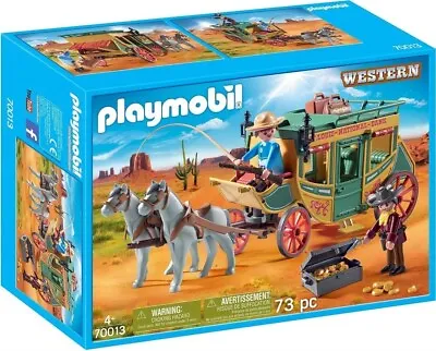 Buy Playmobil 70013 Western Stagecoach St Louis National Bank 73pcs • 17.49£