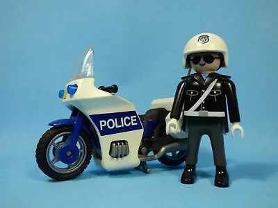 Buy Playmobil C-22 Police Motorbike & Rider Figure Helmet Traffic City Action • 3.99£