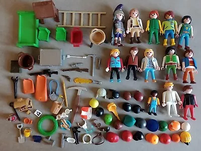 Buy Playmobil Bundle. Figures, Spare Hair, Hats, Furniture, Tools And Accessories  • 12.50£