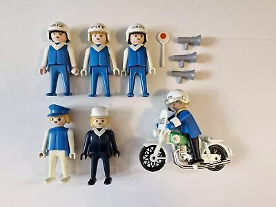Buy Vintage Playmobil Geobra 1974 Police Figures With Accessories And Motorbike  • 8.99£