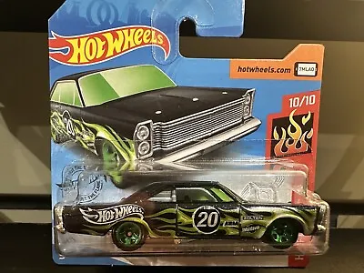 Buy HOT WHEELS '65 Ford Galaxie Black With  Green Flames 10/10 HW New & Sealed • 6.99£