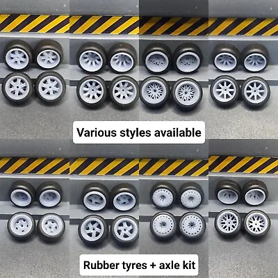 Buy 1:64 Resin Wheels With Rubber Tyres + Axle Kit -various Styles- Custom Hotwheels • 3.99£