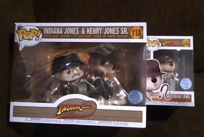 Buy Exclusive Funko Pop! Bundle - Indiana Jones & Henry Jones SR. #118 & #1389  • 19.99£