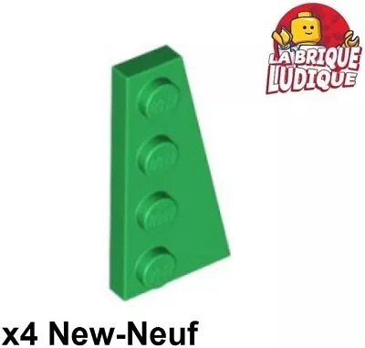 Buy LEGO 4x Wing Wedge Flat 4x2 Plate Straight Green/Green 41769 NEW • 1.45£