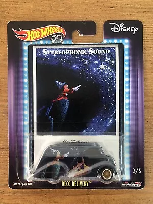 Buy Hot Wheels Premium Deco Delivery Disney Fantasia Real Riders, Card Separated • 5£