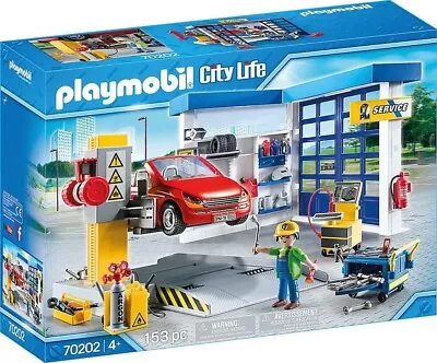 Buy Playmobil 70202 - City Life Car Repair Garage - Brand New - Rare - Limited Set • 59.99£