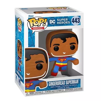 Buy Funko Pop! DC Super Heroes Gingerbread Superman Holiday 2022 #443 New In Box • 10£