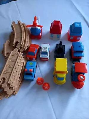 Buy Vintage Fisher Price Car's Train, Helicopter, Some Track..... Job Lot  • 6.95£