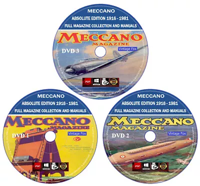 Buy Meccano Magazine Full Collection And Manuals 650 Issues 1916-1981 PDF 3 DVD  • 5.95£