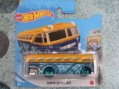Buy Hot Wheels 2021 #055/250 SURFIN SCHOOL BUS Blue And Yellow @C • 3.75£