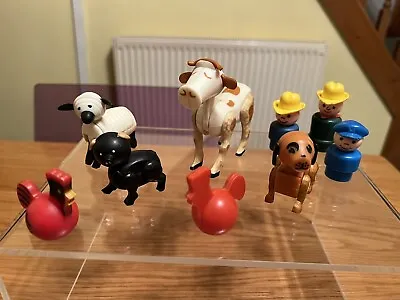 Buy Vintage Fisher Price Farm Animals And People • 12£