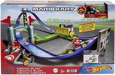 Buy Mattel Hot Wheels Mario Kart Circuit Slam Track Set • 36.98£